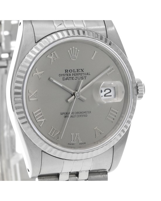 Rolex Datejust 36 Stainless Steel White Gold 16234